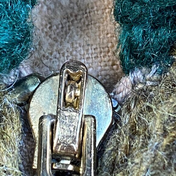 Vintage 1958 Green Goose Cowichan Handmade Woven Wool Jacket Canvas Large Canada - Picture 13 of 16